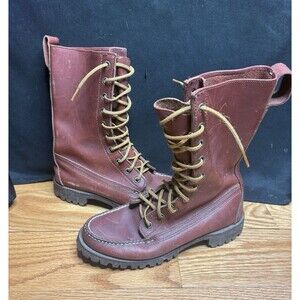 vintage USA benchmade RALPH LAUREN Leather boots Size 6 vibram Brown Tall